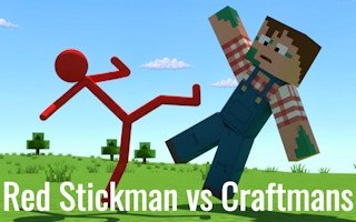 Image Red Stickman vs Craftmans